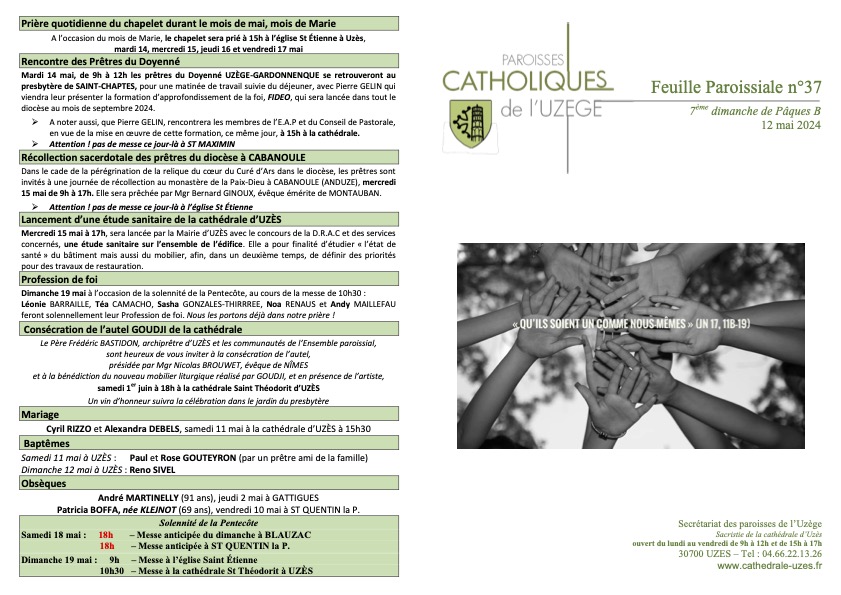 Feuille paroissiale N°37