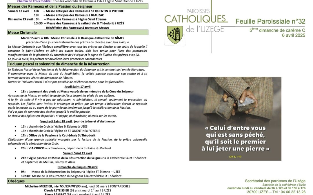 Feuille paroissiale N°32