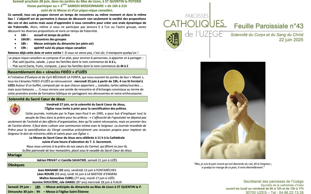 Feuille paroissiale N°43